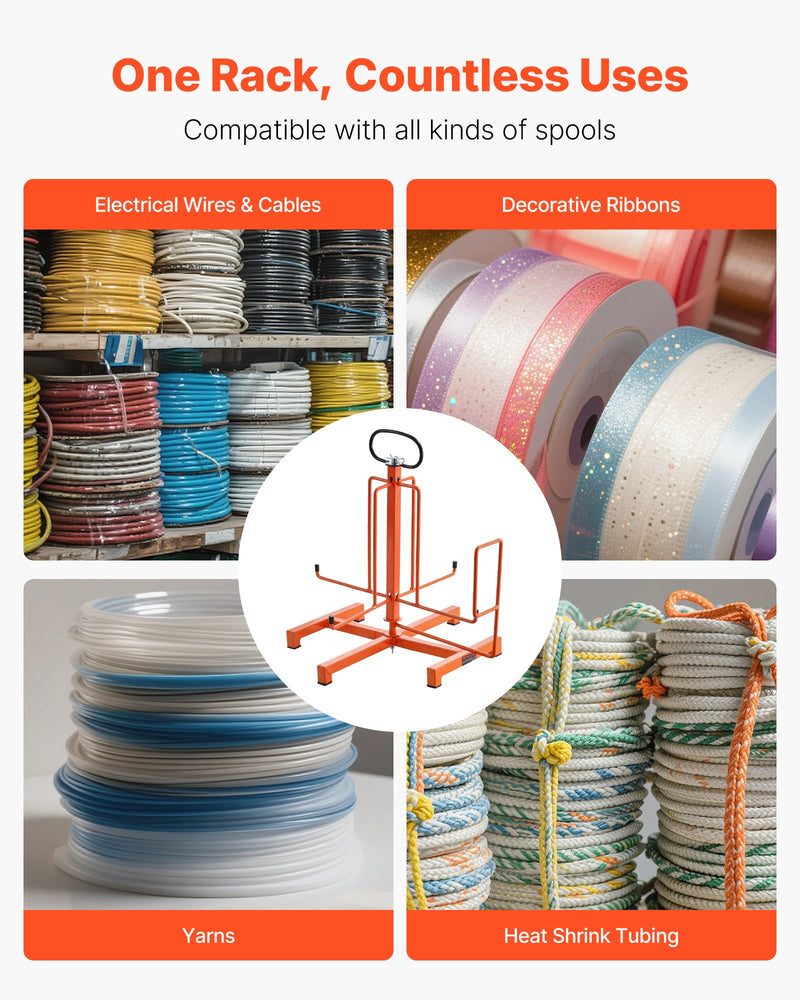 Kabeļu dozators — grīdas stiprinājums, pārnēsājams, rūpnieciskai un elektropreču tirdzniecības lietošanai