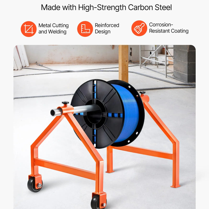 Vadu ruļļu statīvs ruļļiem līdz 760 mm diametrā ar riteņiem