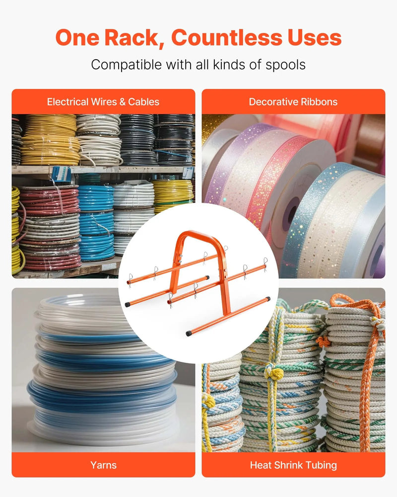 Rokas kabeļu turētājs līdz 8 ruļļiem — elektroinstalācijas un rūpnieciskai tirdzniecībai