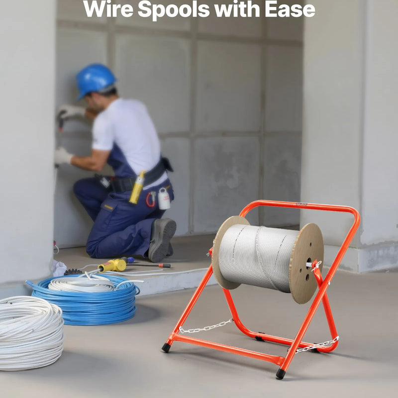 Salokāms vadu ruļļu statīvs — izturīgs kabeļu turētājs rūpnieciskai elektroinstalācijai