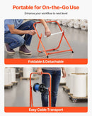 Salokāms vadu ruļļu statīvs — izturīgs kabeļu turētājs rūpnieciskai elektroinstalācijai