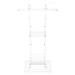 VEVOR Acrylic Lectern, 110 cm, Portable, with a Wide Reading Surface, Storage Shelf, and Book Rest