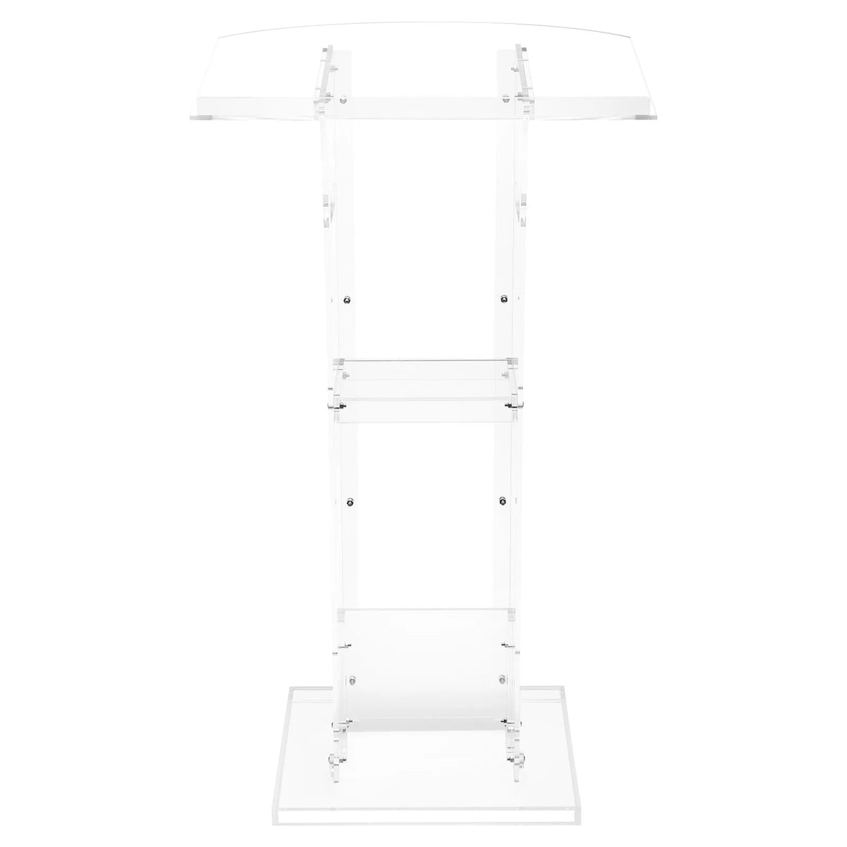 VEVOR Acrylic Lectern, 110 cm, Portable, with a Wide Reading Surface, Storage Shelf, and Book Rest