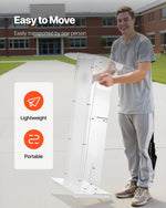 VEVOR Acrylic Lectern, 110 cm, Portable, with a Wide Reading Surface, Storage Shelf, and Book Rest