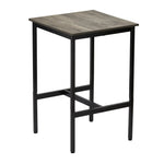 VEVOR augsts bāra galds ar metāla rāmi, 60×60×91 cm, piemērots virtuvei, viesistabai, kafejnīcai vai ballītēm, retro brūnā un melnā krāsā