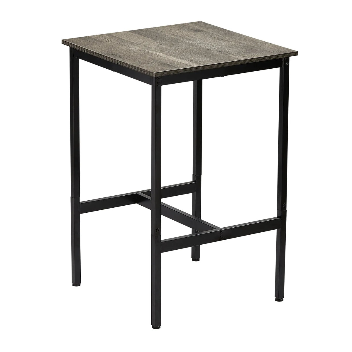 VEVOR augsts bāra galds ar metāla rāmi, 60×60×91 cm, piemērots virtuvei, viesistabai, kafejnīcai vai ballītēm, retro brūnā un melnā krāsā