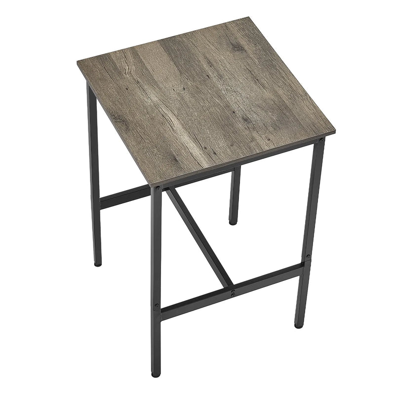 VEVOR augsts bāra galds ar metāla rāmi, 60×60×91 cm, piemērots virtuvei, viesistabai, kafejnīcai vai ballītēm, retro brūnā un melnā krāsā