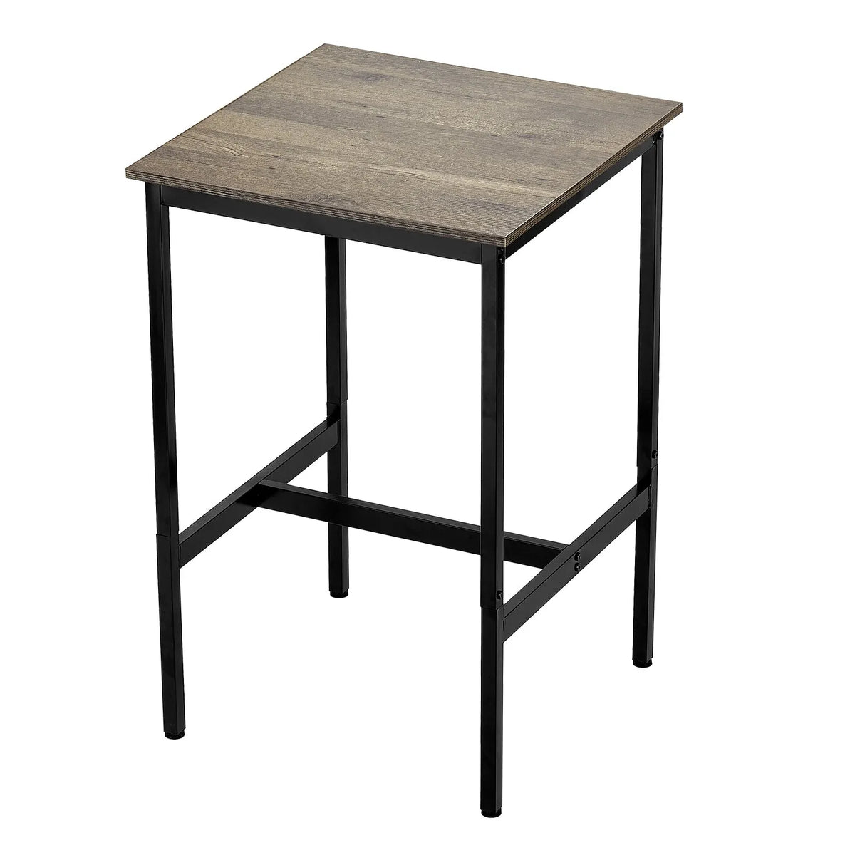VEVOR augsts bāra galds ar metāla rāmi, 60×60×91 cm, piemērots virtuvei, viesistabai, kafejnīcai vai ballītēm, retro brūnā un melnā krāsā