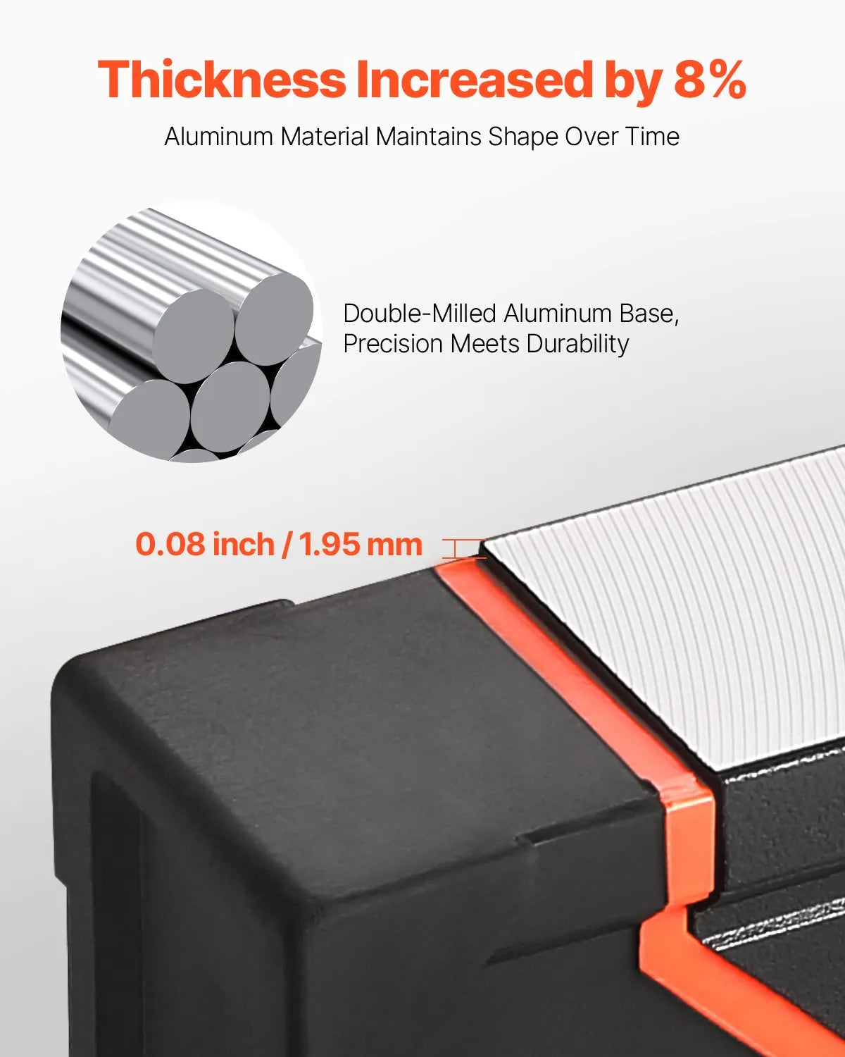 VEVOR 4 gabalu magnētisko torpēdas līmeņrāžu komplekts 1220/610/406/254 mm ar fluorescējošiem burbuļlīmeņiem, 45°/90°/180° lineālu, alumīnija sakausējuma līmeņošanas instrumentiem ar collu un metrisko skalu