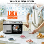 VEVOR 2 L Automātiskā Saldējuma Mašīna Jogurtam un Gelato, Elektriskā, Sudraba