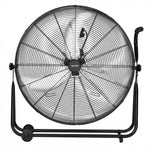 VEVOR industriālais grīdas ventilators, 762mm, 20388m³/h, 3 ātrumi, jaudīgas alumīnija lāpstiņas, 360° regulējams slīpuma leņķis, komerctelpām, garāžām, noliktavām, pagrabiem un darbnīcām, melns
