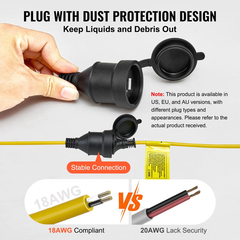 30,5 m Darba telpu apgaismojuma virtene, 100 W, 10000 lm, savienojama, ūdensizturīga