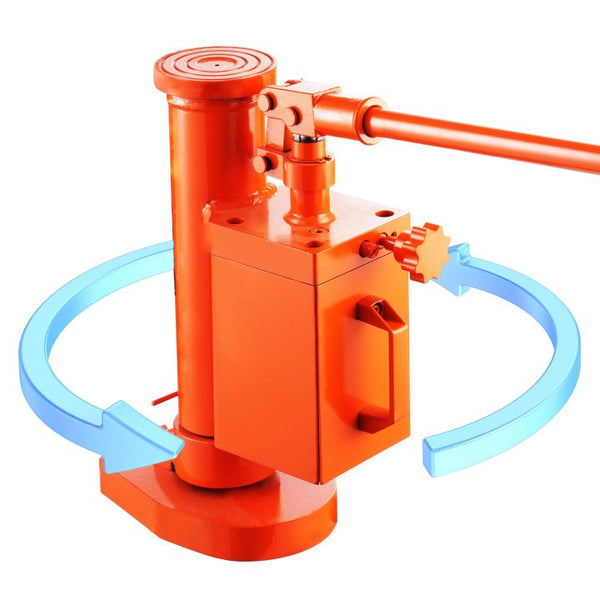 Hydraulic jack with leg lift, 5 t for leg / 10 t for upper part, 360° rotating