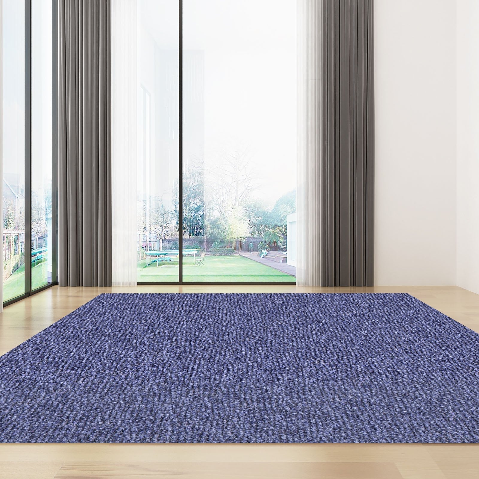 Paklājs , zils, 180 x 1500 cm, piemērots terasēm, garāžās un citās vietās ar paaugstinātu mitruma līmeni. Tas nodrošina izturīgu un neslīdošu virsmu, ir viegli kopjams un piemērots lietošanai gan iekštelpās, gan āra apstākļos.