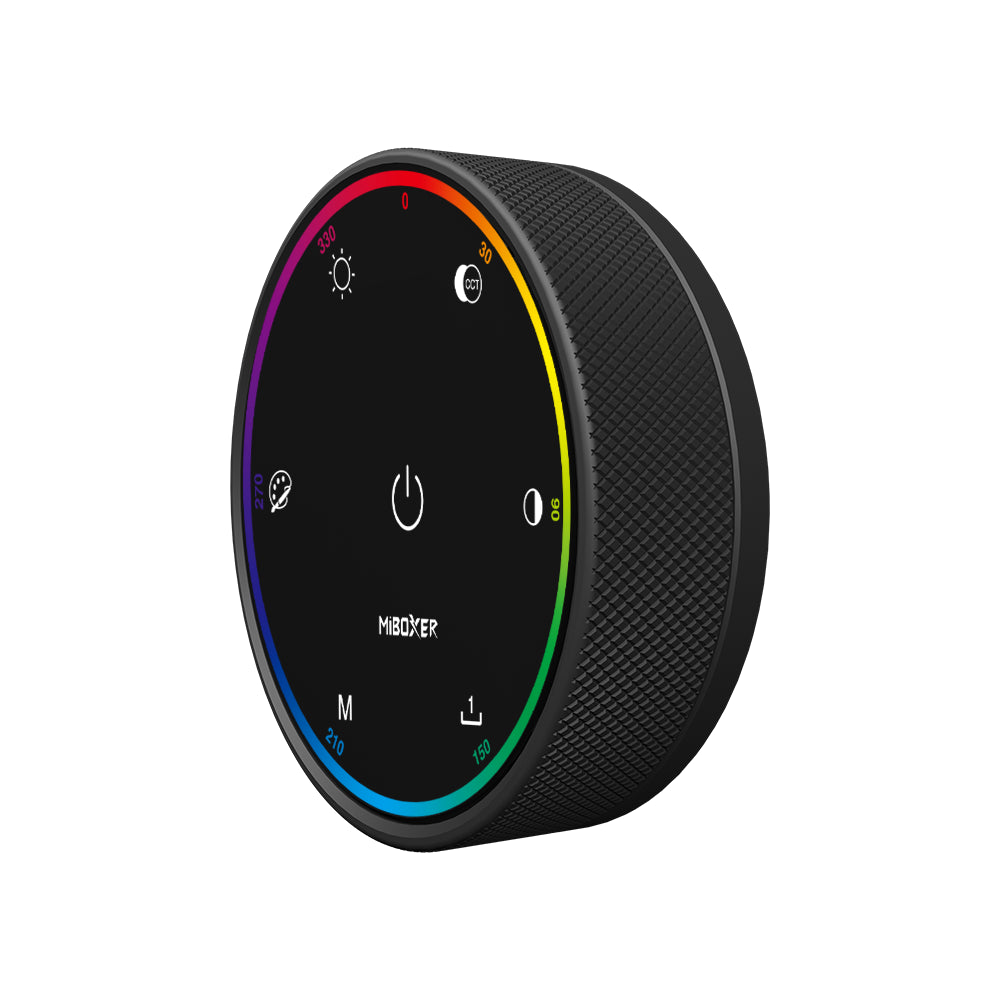 MiBoxer K6 2,4GHz RGB+CCT tālvadības pults ar grozāmu regulatoru, 4 zonas