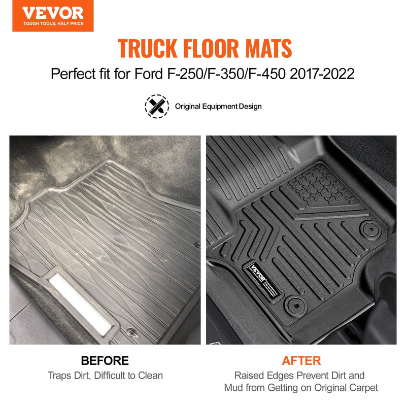 VEVOR automašīnas grīdas paklāji Ford F-250 / F-350 / F-450 (2017–2022), 3 gab., TPE