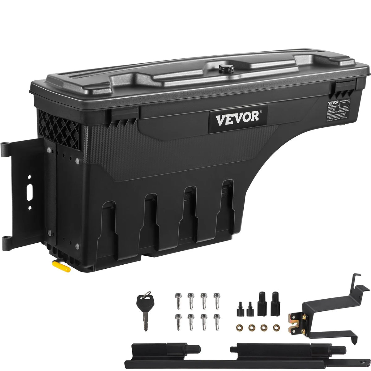 VEVOR kravas automašīnas riteņu arkas instrumentu kaste, 20 l, ar slēdzamu ūdensizturīgu ABS vāku, piemērota Chevrolet Silverado 1500 un GMC Sierra 1500 (2019–2020), vadītāja puse, melna