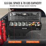 VEVOR kravas automašīnas riteņu arkas instrumentu kaste, 20 l, ar slēdzamu ūdensizturīgu ABS vāku, piemērota Chevrolet Silverado 1500 un GMC Sierra 1500 (2019–2020), vadītāja puse, melna