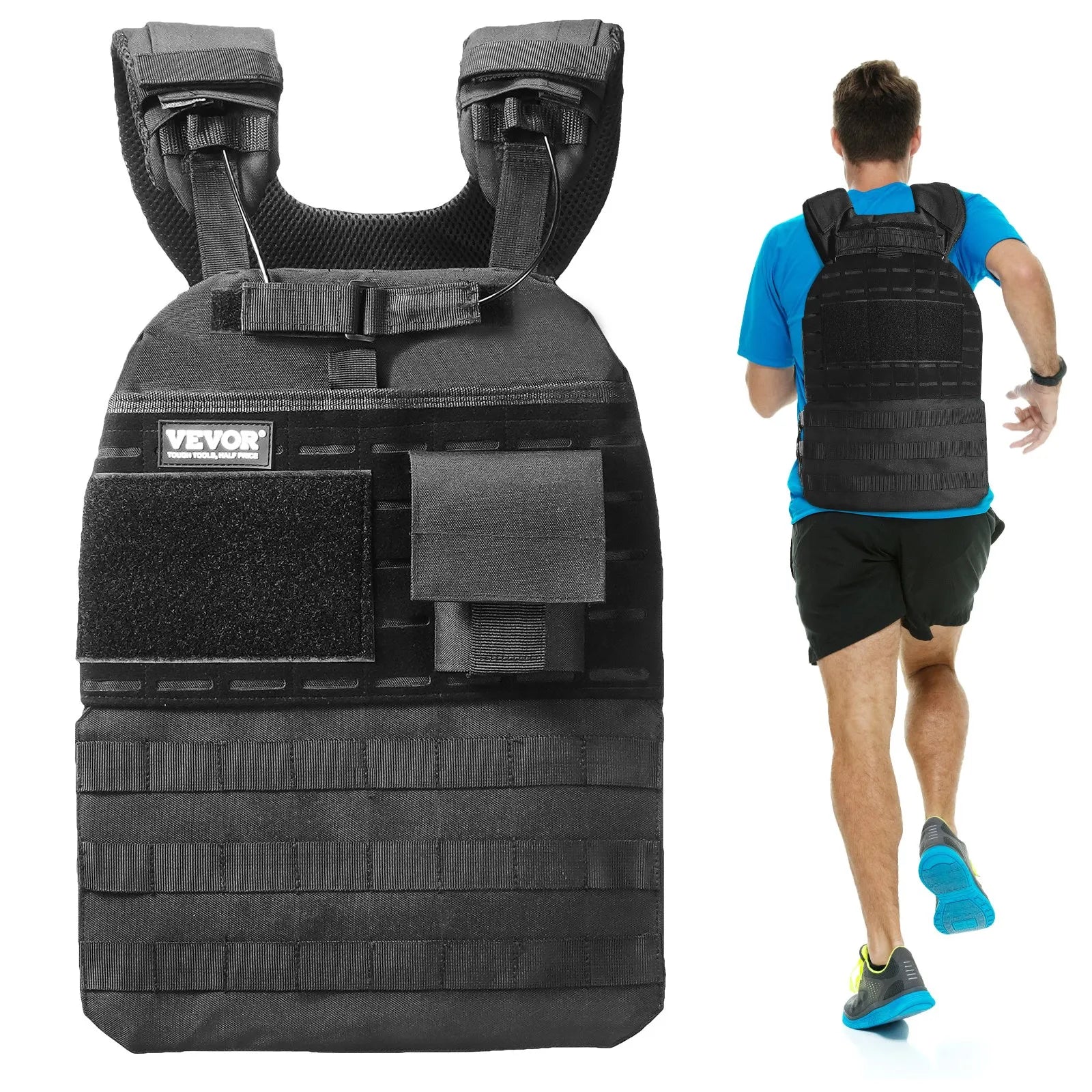 18 kg regulējama svaru veste treniņiem un skriešanai