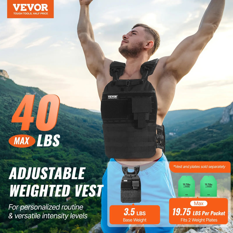 18 kg regulējama svaru veste treniņiem un skriešanai