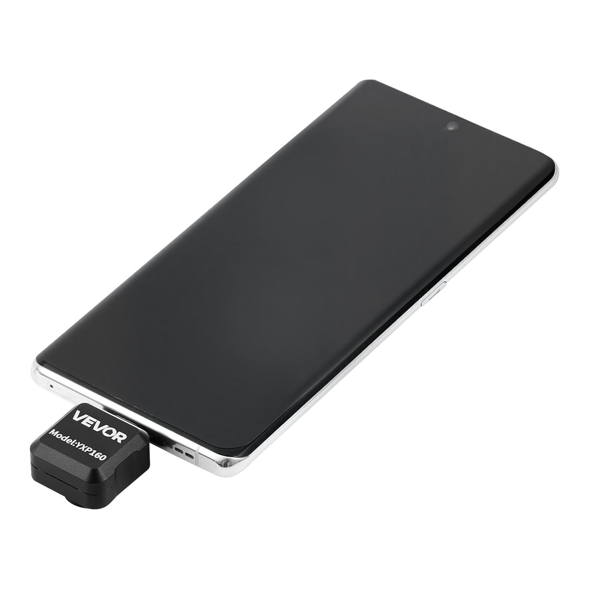 VEVOR termokamera Android ierīcēm, 320 × 240 TISR super izšķirtspēja, 25 Hz atsvaidzes ātrums, 160 × 120 IR izšķirtspēja, temperatūras diapazons -20 °C līdz 550 °C, 15 krāsu paletes