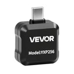 VEVOR termokamera Android ierīcēm, 512 × 384 TISR super izšķirtspēja, 25 Hz atsvaidzes ātrums, 256 × 192 IR izšķirtspēja, temperatūras diapazons -20 °C līdz 550 °C, 15 krāsu paletes
