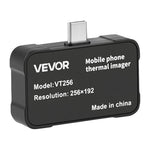 VEVOR termokamera Android un iOS ierīcēm ar makro objektīvu, 512 × 384 super izšķirtspēja, 25 Hz atsvaidzes ātrums, 256 × 192 IR izšķirtspēja, temperatūras diapazons -20 °C līdz 550 °C