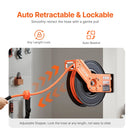 Automaatne õhuvoolikukomplekt 9,5 mm x 15 m, 20 bar, koos klambriga ja automaatse tagasipöördumisega