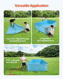 Virszemes peldbaseins ar metāla rāmi 3 × 2 × 0,76 m, taisnstūrveida tērauda konstrukcija, liels āra ģimenes baseins, viegli saliekams, rūsas izturīgs, ietilpība 3959 l, zilā krāsā