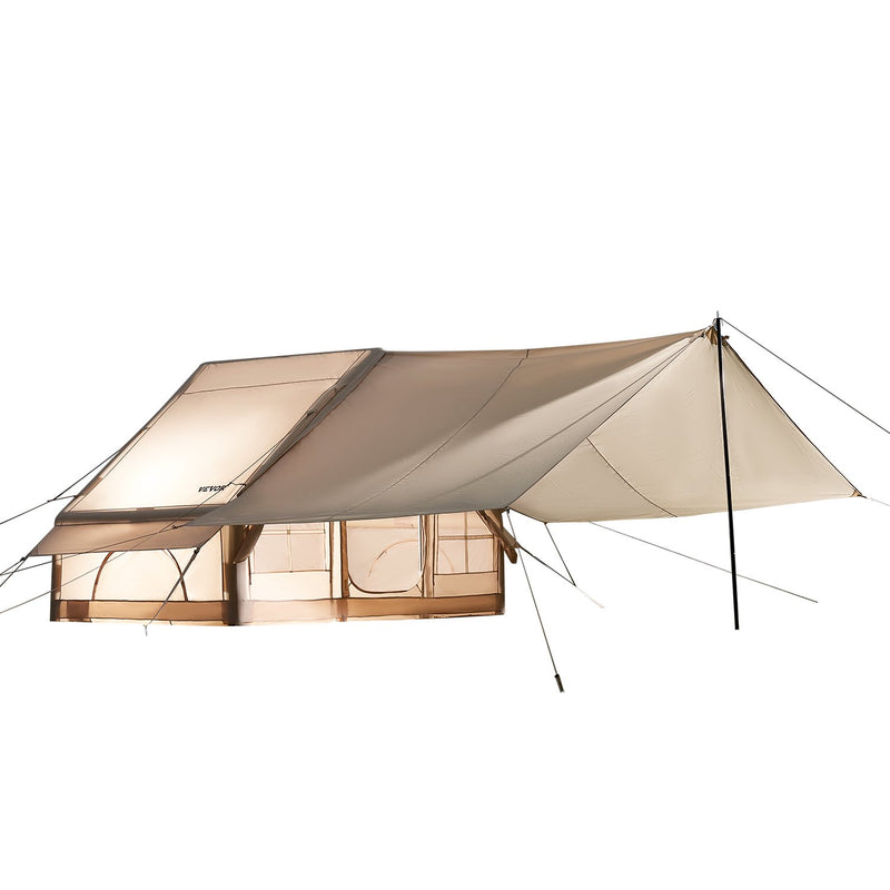 VEVOR inflatable tent for camping 3-5 persons, glamping tent with pump and awning
