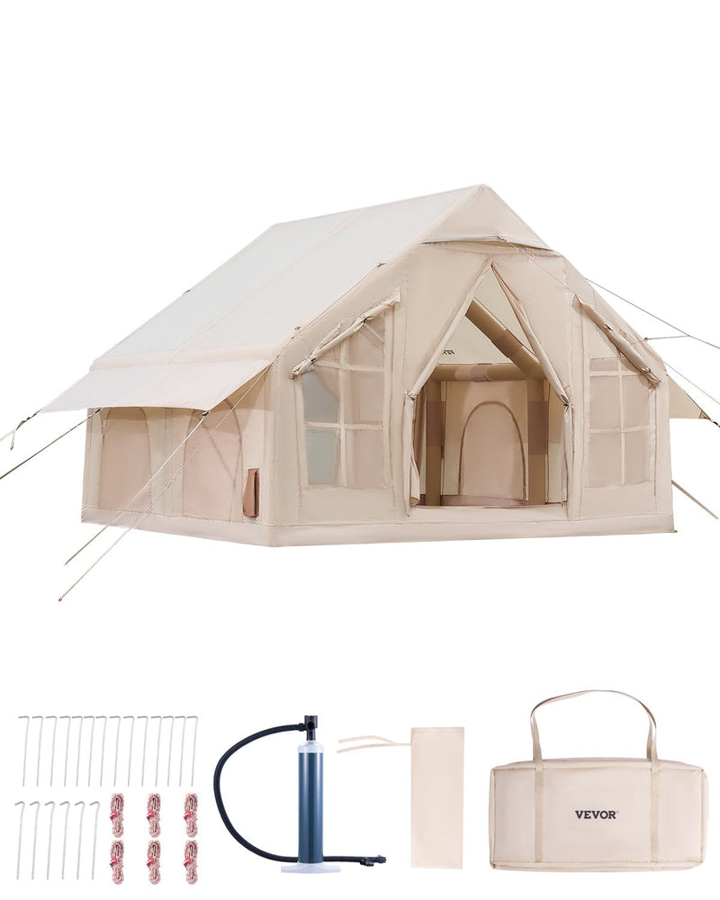 VEVOR inflatable tent for 4-6 persons, glamping tent with pump, easy to set up