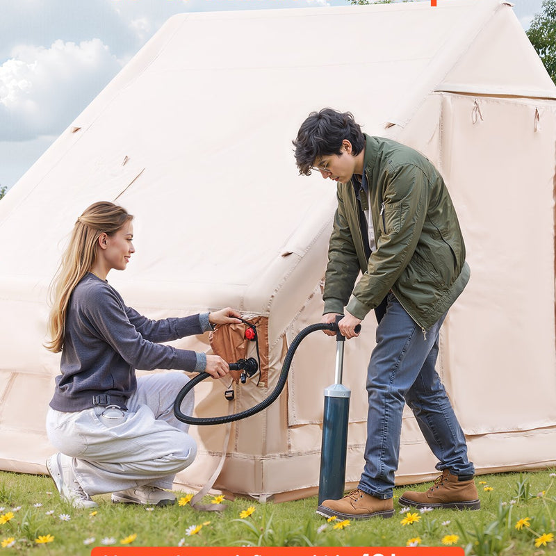 VEVOR inflatable tent for 4-6 persons, glamping tent with pump, easy to set up