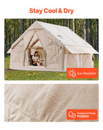 VEVOR täispuhutav telk 4-6 inimesele, glamping telk koos pumbaga, lihtne püstitada