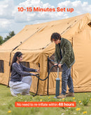 VEVOR inflatable tent for camping 5-8 persons, glamping tent with pump, easy to set up