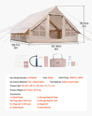 VEVOR täispuhutav telk 5-8 inimesele koos pumbaga