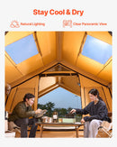 VEVOR piepūšamā telts kempingam 8–12 personām, glampinga telts ar pumpi, viegli uzstādāma