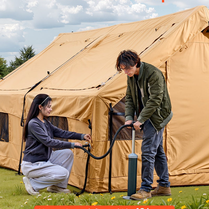 VEVOR piepūšamā telts kempingam 8–12 personām, glampinga telts ar pumpi, viegli uzstādāma