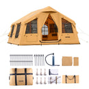 VEVOR piepūšamā telts kempingam 8–12 personām, glampinga telts ar pumpi, viegli uzstādāma