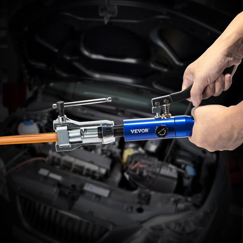 VEVOR hidrauliskais cauruļu atlokošanas komplekts ar 45° dubultās atlokošanas funkciju, bremžu sistēmas remonta instruments 4,75–12,7 mm caurulēm, komplekts ar cauruļu griezēju un atskabargotāju, 30 gab. vara cauruļu atlokošanas instrumenti
