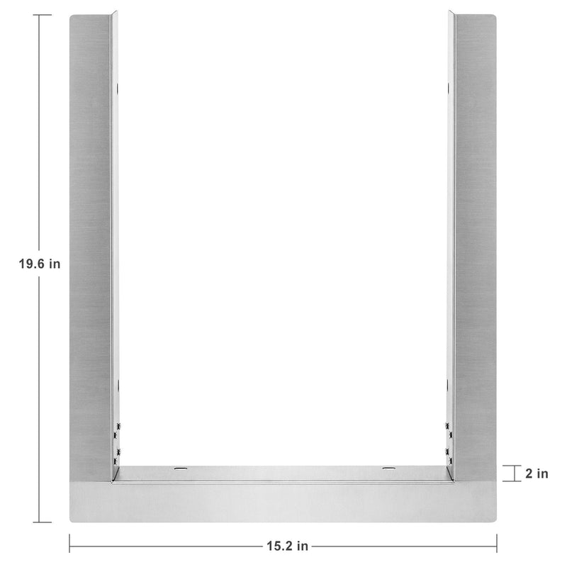 VEVOR Āra apdares rāmis, 30,9 × 45,7 cm, nerūsējošais tērauds, piemērots dubultajiem sānu degļiem