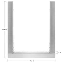 VEVOR Āra apdares rāmis, 30,9 × 45,7 cm, nerūsējošais tērauds, piemērots dubultajiem sānu degļiem