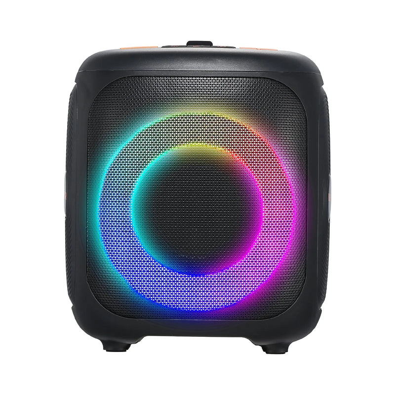 VEVOR karaoke sistēma pieaugušajiem, 15 W, 4'' pārnēsājamais Bluetooth skaļrunis ar 2 bezvadu mikrofoniem, LED apgaismojumu, TWS funkciju un rokturi; atbalsta micro TF karti, USB un AUX, piemērots mājas karaoke ballītēm