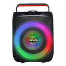 VEVOR karaoke sistēma pieaugušajiem, 30 W, 6.5'' pārnēsājamais Bluetooth skaļrunis ar 2 bezvadu mikrofoniem, LED apgaismojumu, TWS funkciju un rokturi; atbalsta micro TF karti, USB un AUX