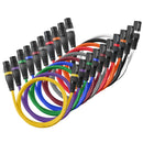 VEVOR 1 m XLR kabelis, 10 gab., ekranēti balansētie 3-pin XLR vīriešu–sieviešu mikrofona kabeļi ar zelta pārklājumu, piemēroti skatuves apgaismojumam, mikrofoniem, pastiprinātājiem, mikseriem un skaļruņu sistēmām