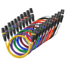 VEVOR 1 m XLR kabelis, 10 gab., ekranēti balansētie 3-pin XLR vīriešu–sieviešu mikrofona kabeļi ar zelta pārklājumu, piemēroti skatuves apgaismojumam, mikrofoniem, pastiprinātājiem, mikseriem un skaļruņu sistēmām