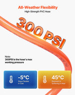 VEVOR izvelkams gaisa šļūtenes ruļļa mehānisms, 30 m × 9,5 mm PVC gaisa šļūtene ar automātisku uztīšanu, līdz 20,7 bar, 2 m pievades šļūtene, 180° grozāms sienas stiprinājums garāžām un darbnīcām
