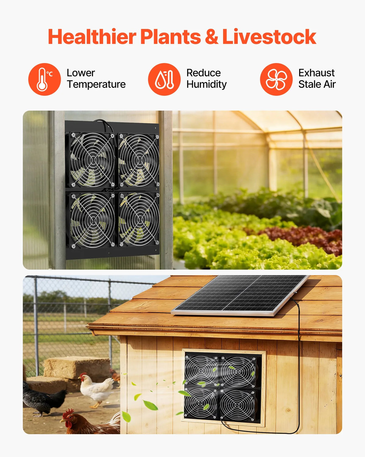 VEVOR saules enerģijas ventilators ar 25 W saules paneli un 4 ventilatoriem, regulējams paneļa leņķis, 2668 apgr./min, elastīga uzstādīšana, ātra gaisa apmaiņa siltumnīcām, audzēšanas teltīm un mājputnu novietnēm