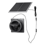 VEVOR saules paneļa ventilators 25 W ar 374 m³/h gaisa plūsmu, regulējams paneļa leņķis, 2030 apgr./min, elastīga uzstādīšana siltumnīcām, audzēšanas teltīm, vistu kūtīm un nojumēm