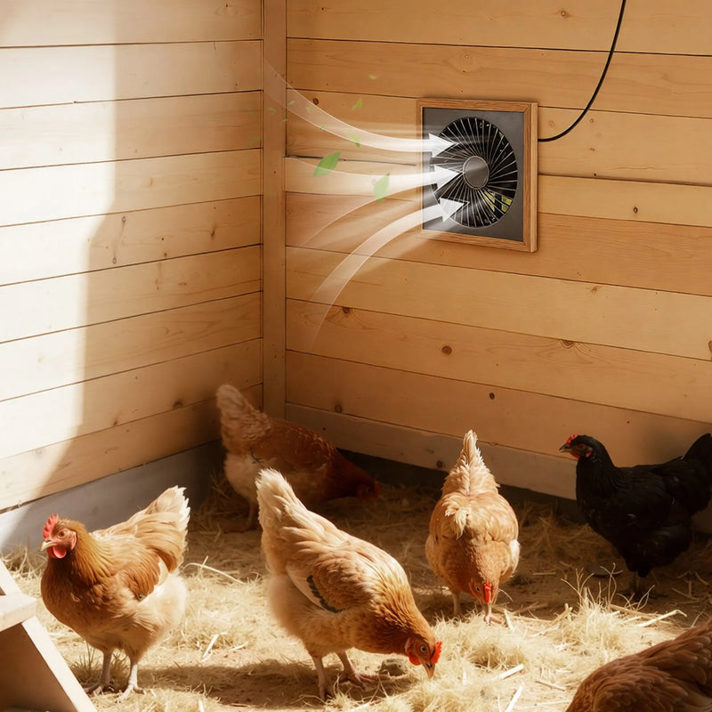 VEVOR saules paneļa ventilators 25 W ar 374 m³/h gaisa plūsmu, regulējams paneļa leņķis, 2030 apgr./min, elastīga uzstādīšana siltumnīcām, audzēšanas teltīm, vistu kūtīm un nojumēm