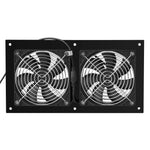 VEVOR saules enerģijas ventilators ar 15 W saules paneli un 2 ventilatoriem, regulējams paneļa leņķis, 2668 apgr./min, elastīga uzstādīšana, ātra gaisa apmaiņa siltumnīcām, audzēšanas teltīm un mājputnu novietnēm
